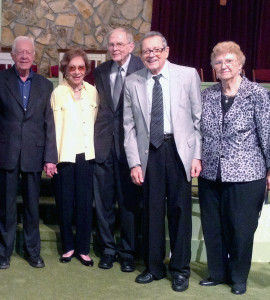 On the right, Carol and Don Nahley with three other Georgia celebrities.